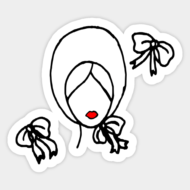 Bonnet Lady Sticker by A2Gretchen